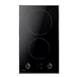 Table domino vitrocéramique 30cm 2 feux noir Amica PH3200PG