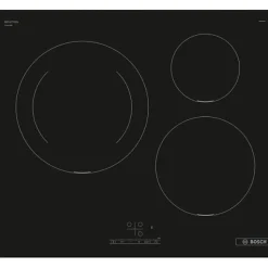 Table induction 60cm - BOSCH PUJ611BB5E SER4 Noir - 3 foyers - L592xP522 mm