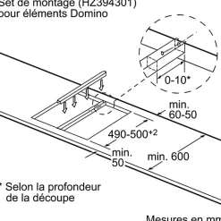Table induction domino 30cm 2 foyers Siemens EX375FXB1E iq700