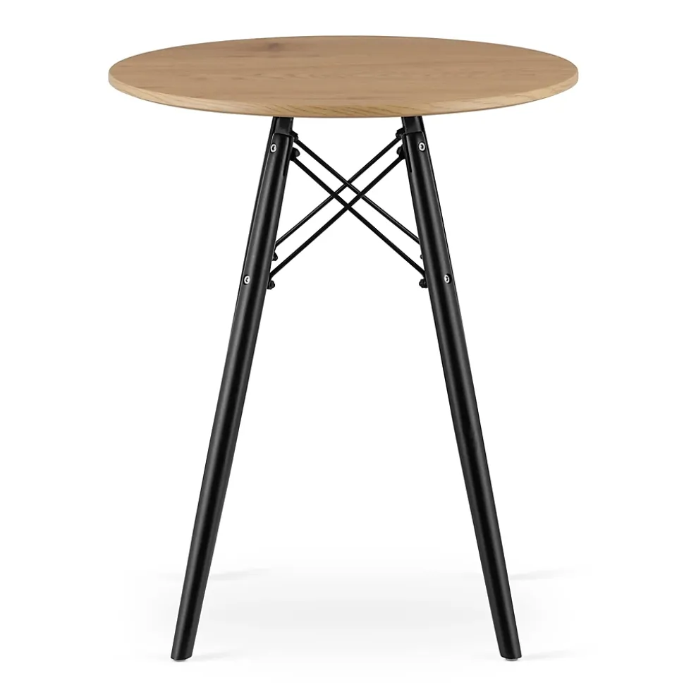Table ronde VALORA KOVA 60 cm - Table de salle à manger moderne en chêne miel