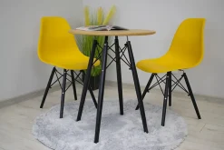 Table ronde VALORA KOVA 60 cm - Table de salle à manger moderne en chêne miel