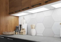 Tablette avec LED integrées de dessous de meuble haut GoodHome Caraway blanc l. 56,4 cm x L. 31,9 cm x H. 18,2 mm