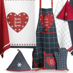 Tablier avec sangle ajustable 80x85 cm Home Sweet Home coton