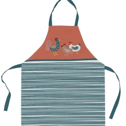 Tablier avec sangle ajustable 80x85 cm Poule ou Coq coton
