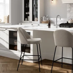 Tabouret de bar Bonarda beige et noir H.99 cm