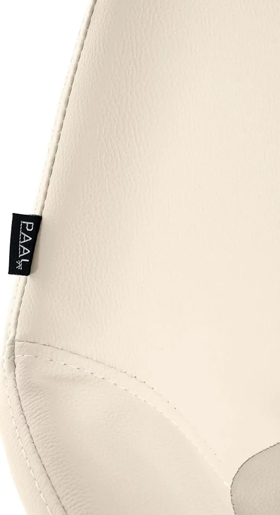 Tabouret de bar Braga cuir synthétique, structure dorée, réglable, pivotant 360, repose-pieds, cuisine et bar Crème