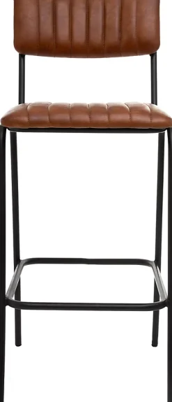 Tabouret de bar Dario Atmosphera H.102,5 cm cognac