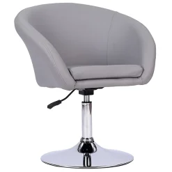 Tabouret de bar en simili gris GABIN - HAPPY GARDEN