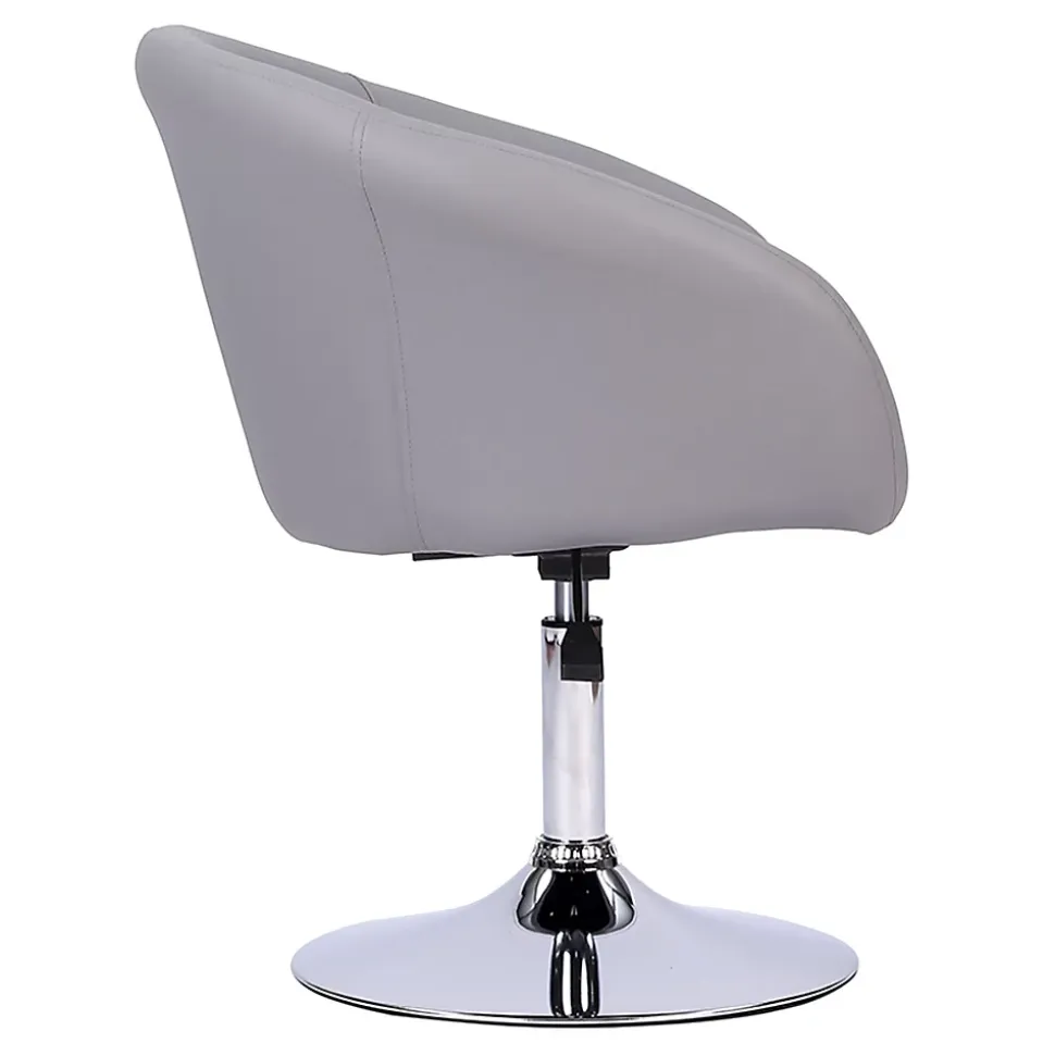 Tabouret de bar en simili gris GABIN - HAPPY GARDEN