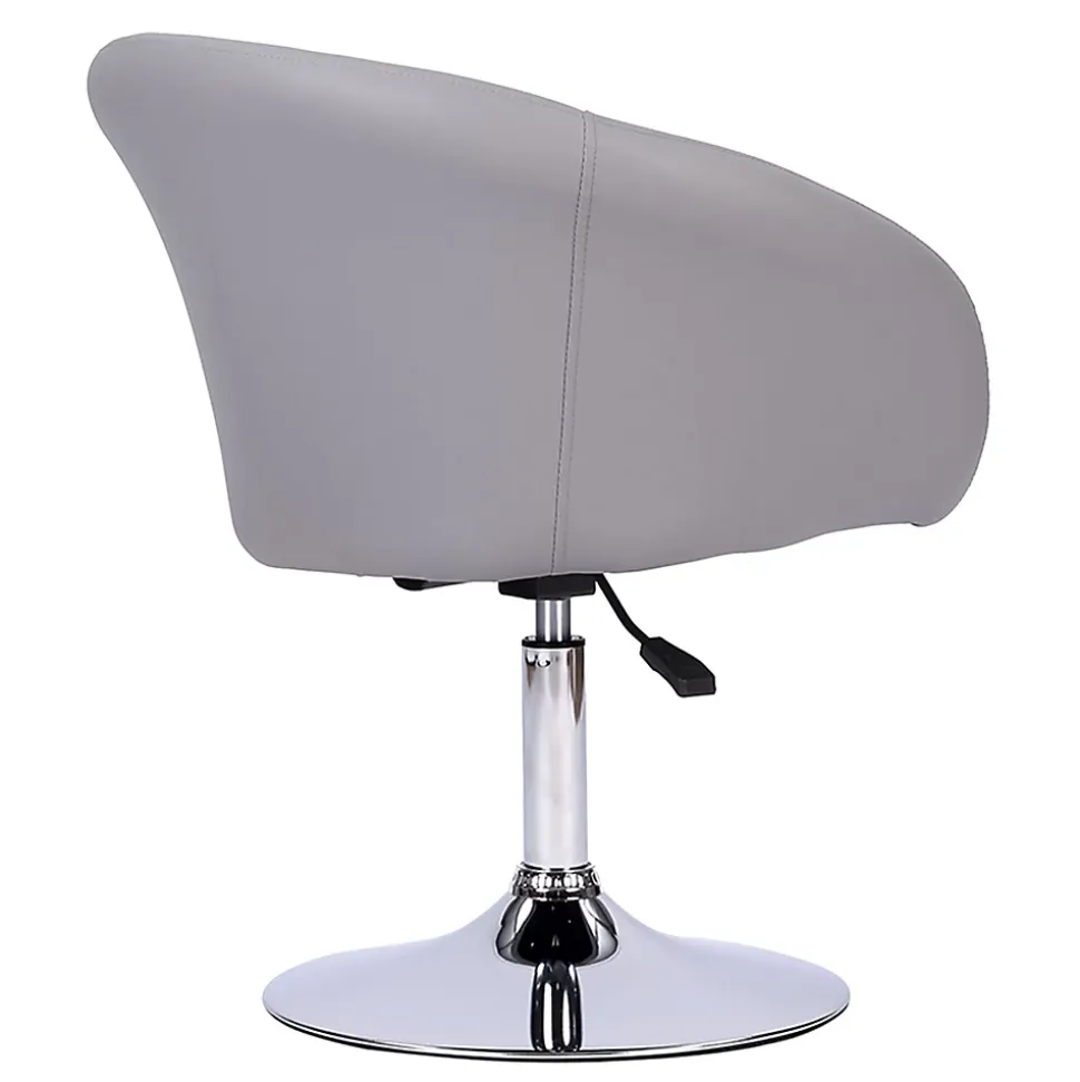 Tabouret de bar en simili gris GABIN - HAPPY GARDEN