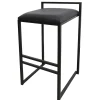 Tabouret de bar GoodHome Carroz noir