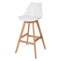 Tabouret de bar GoodHome Pitaya blanc