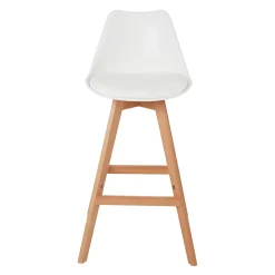 Tabouret de bar GoodHome Pitaya blanc