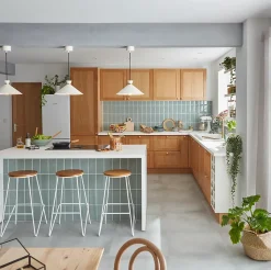 Tabouret de bar GoodHome Maloux blanc