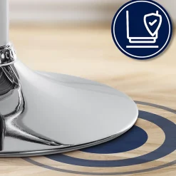 Tabouret de bar Laurel avec tissu, réglable en hauteur, pivotant, repose-pieds, dossier rembourré Métalchromé/Taupe