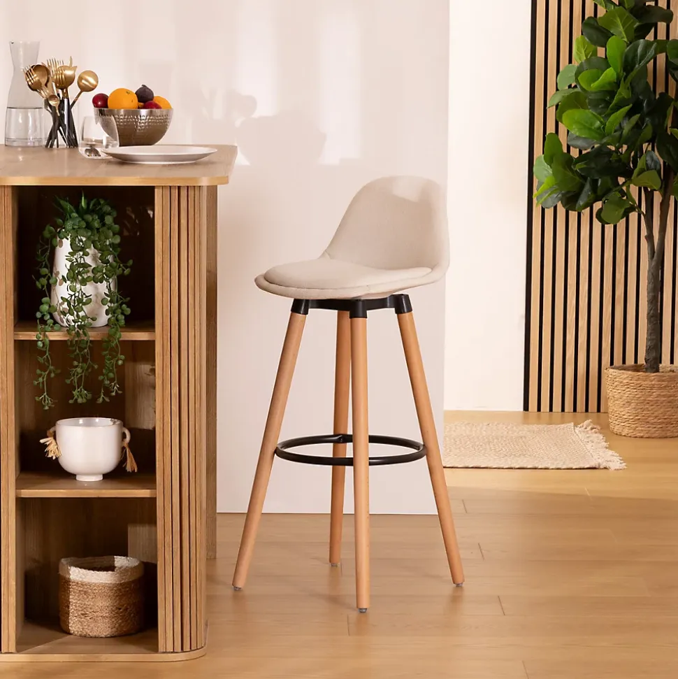 Tabouret de bar Maxon blanc H92,5cm - Atmosphera