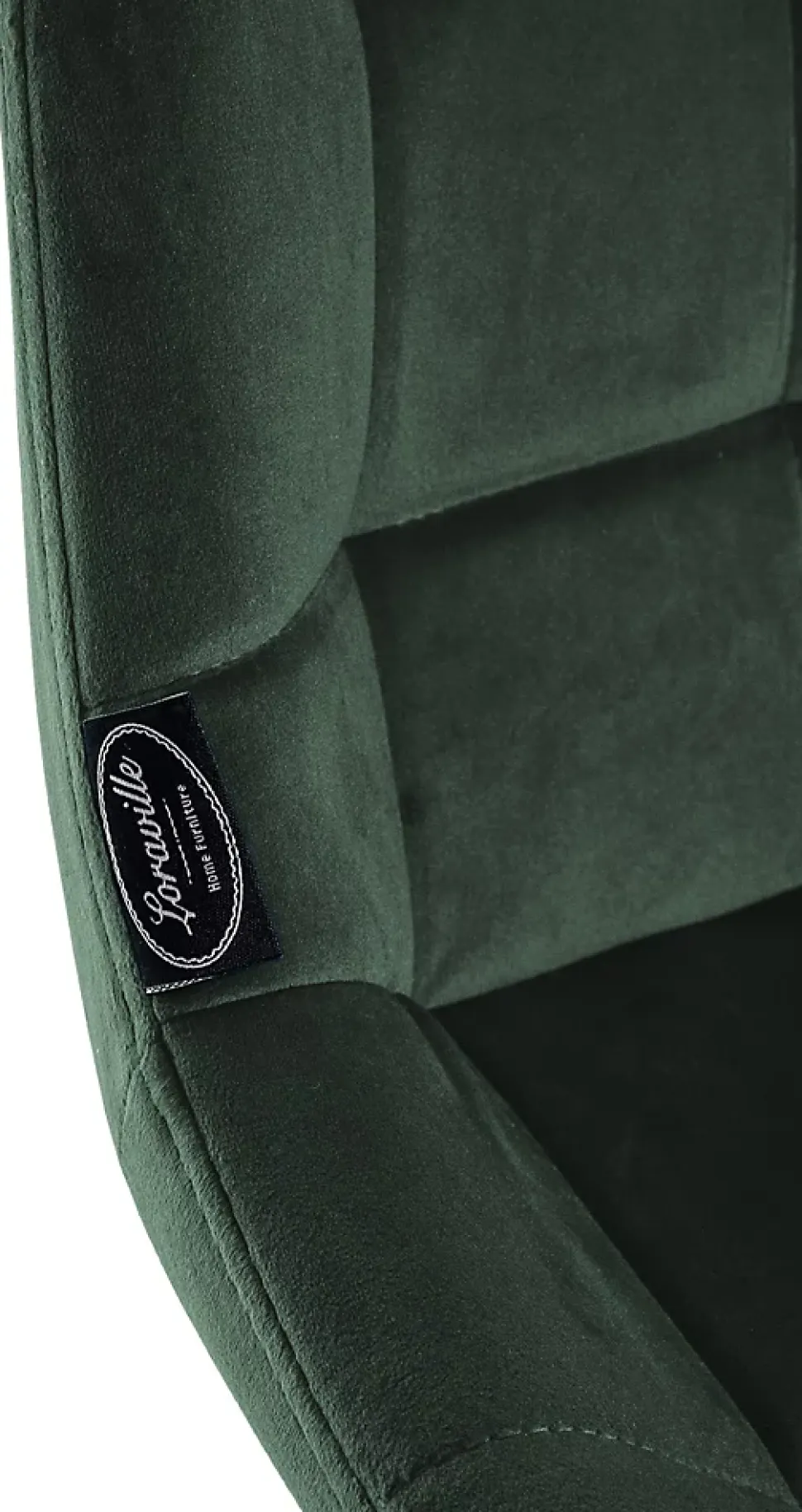 Tabouret de bar pivotant Weston pivotant à 90 degrés, réglage, assise rembourrée, structure métallique Vertfoncé/Velours