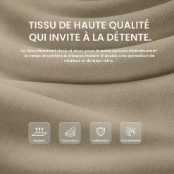 Tabouret de bar rembourré Altona, dossier, repose-pieds, métal noir, style scandinave moderne Taupe/Tissu