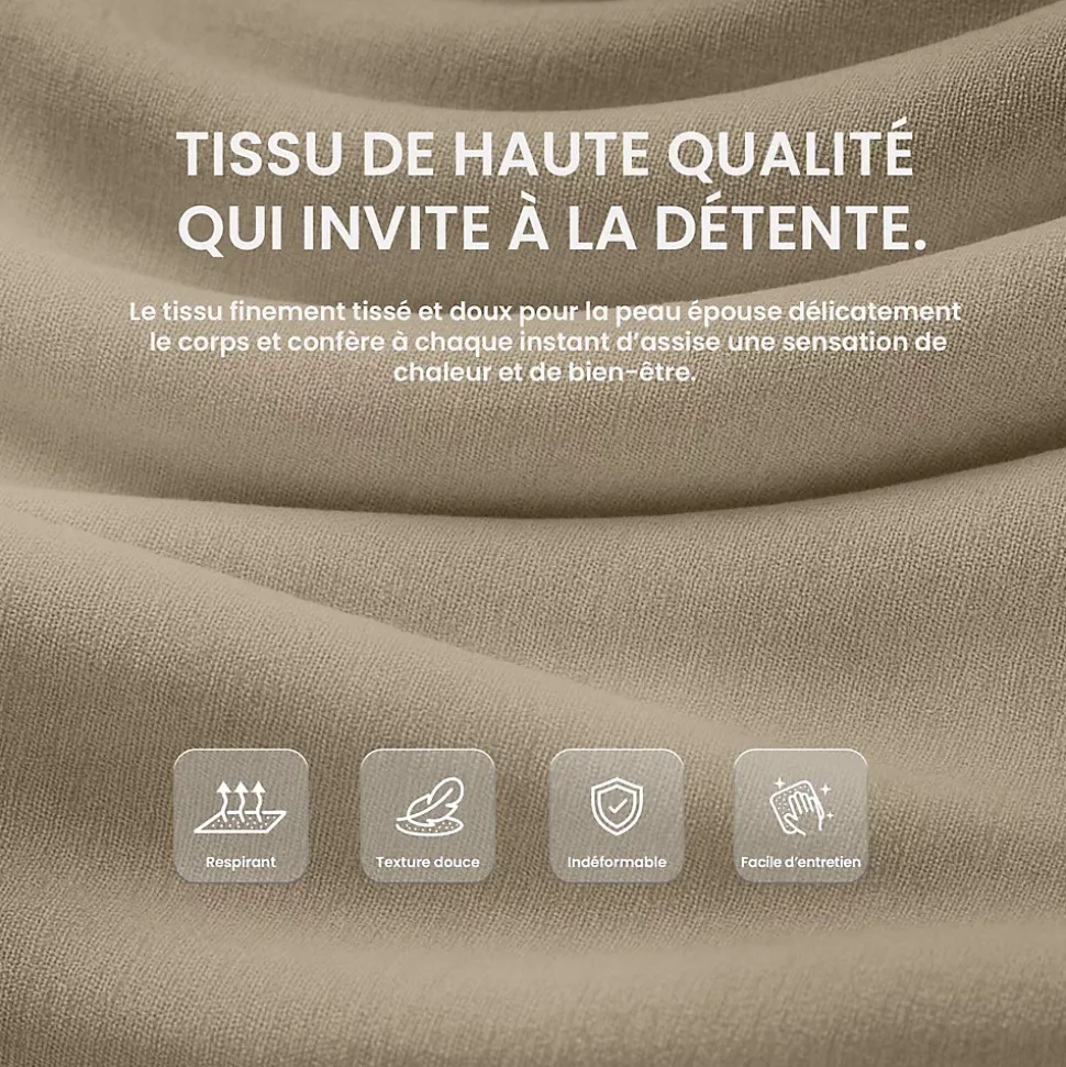 Tabouret de bar rembourré Altona, dossier, repose-pieds, métal noir, style scandinave moderne Taupe/Tissu