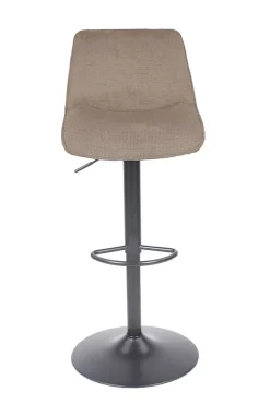 Tabouret de bar réglable beige et pied noir, Deko & Co