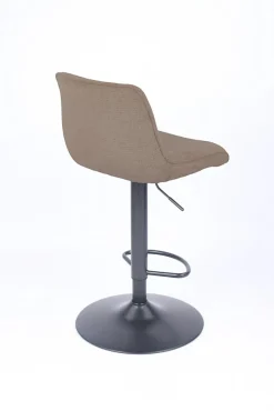 Tabouret de bar réglable beige et pied noir, Deko & Co