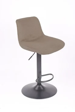 Tabouret de bar réglable beige et pied noir, Deko & Co