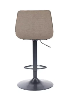 Tabouret de bar réglable beige et pied noir, Deko & Co
