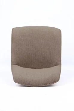 Tabouret de bar réglable beige et pied noir, Deko & Co