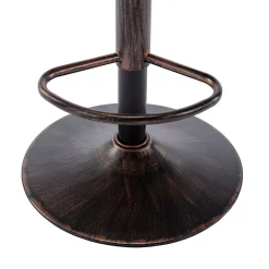 Tabouret de Bar Tabouret de Bar Réglable avec Accoudoirs et Repose-Pieds, Tissu Lin - Beige, 49x48x89-109 cm