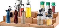 étagère à épices Extensible à 3 Niveaux bois