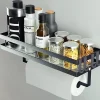Étagère à épices mural de cuisine sans perçage en acier inoxydable