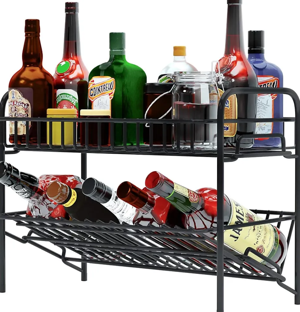 Étagère à épices pour comptoir à 2 niveaux