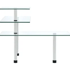 Étagère d'angle de cuisine à 3 niveaux Verre trempé vidaXL