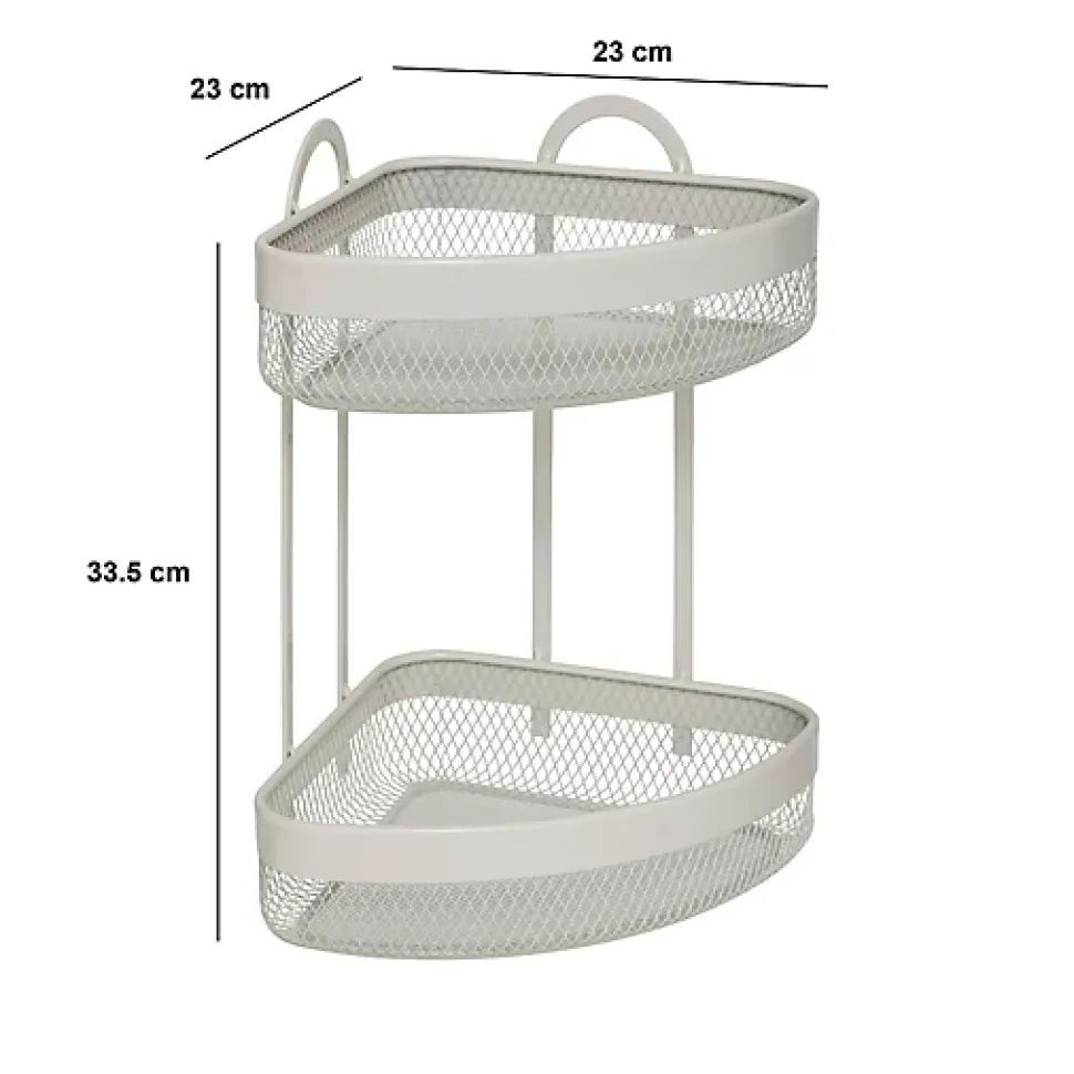 Étagère d'angle Mayaj en acier beige 23x23cm - Beige- 5five