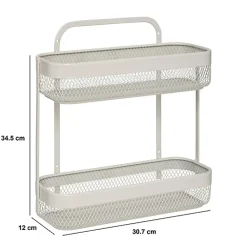 Étagère Mayaj 2 niveaux en métal beige - Beige- 5five