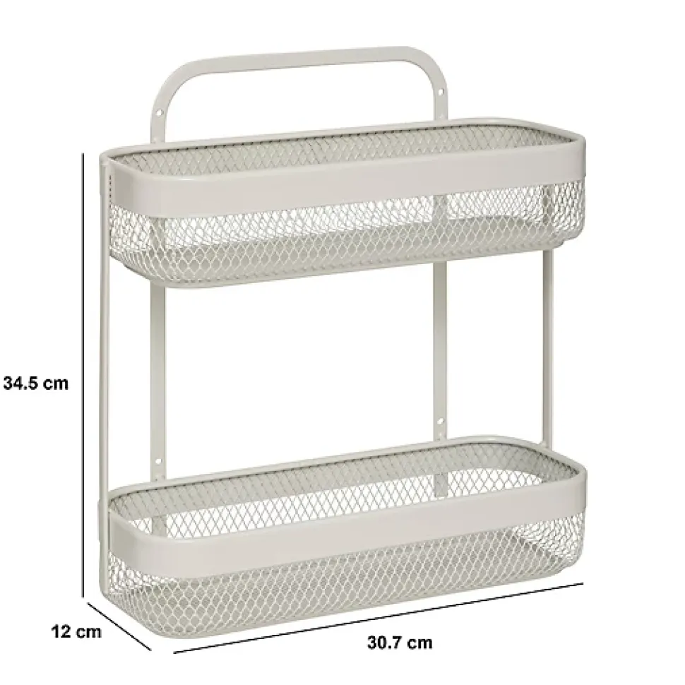 Étagère Mayaj 2 niveaux en métal beige - Beige- 5five