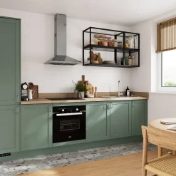 Étagère murale en aluminium noir mat GoodHome Caraway L. 80 cm x H. 36 cm