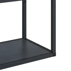 Étagère murale en aluminium noir mat GoodHome Caraway L. 40 cm x H. 36