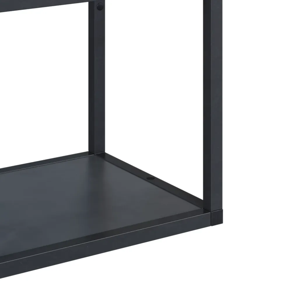Étagère murale en aluminium noir mat GoodHome Caraway L. 40 cm x H. 36