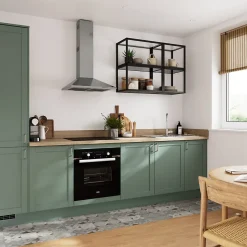 Étagère murale en aluminium noir mat GoodHome Caraway L. 40 cm x H. 36