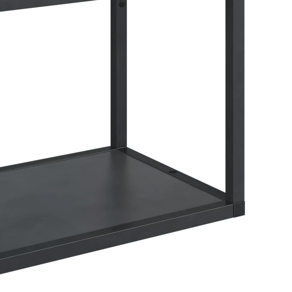 Étagère murale en aluminium noir mat GoodHome Caraway L.60 x H.36 cm