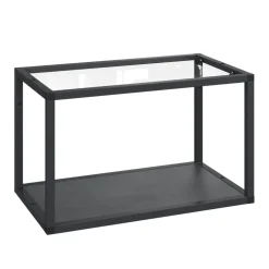 Étagère murale en aluminium noir mat GoodHome Caraway L.60 x H.36 cm