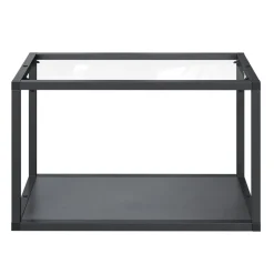 Étagère murale en aluminium noir mat GoodHome Caraway L.60 x H.36 cm