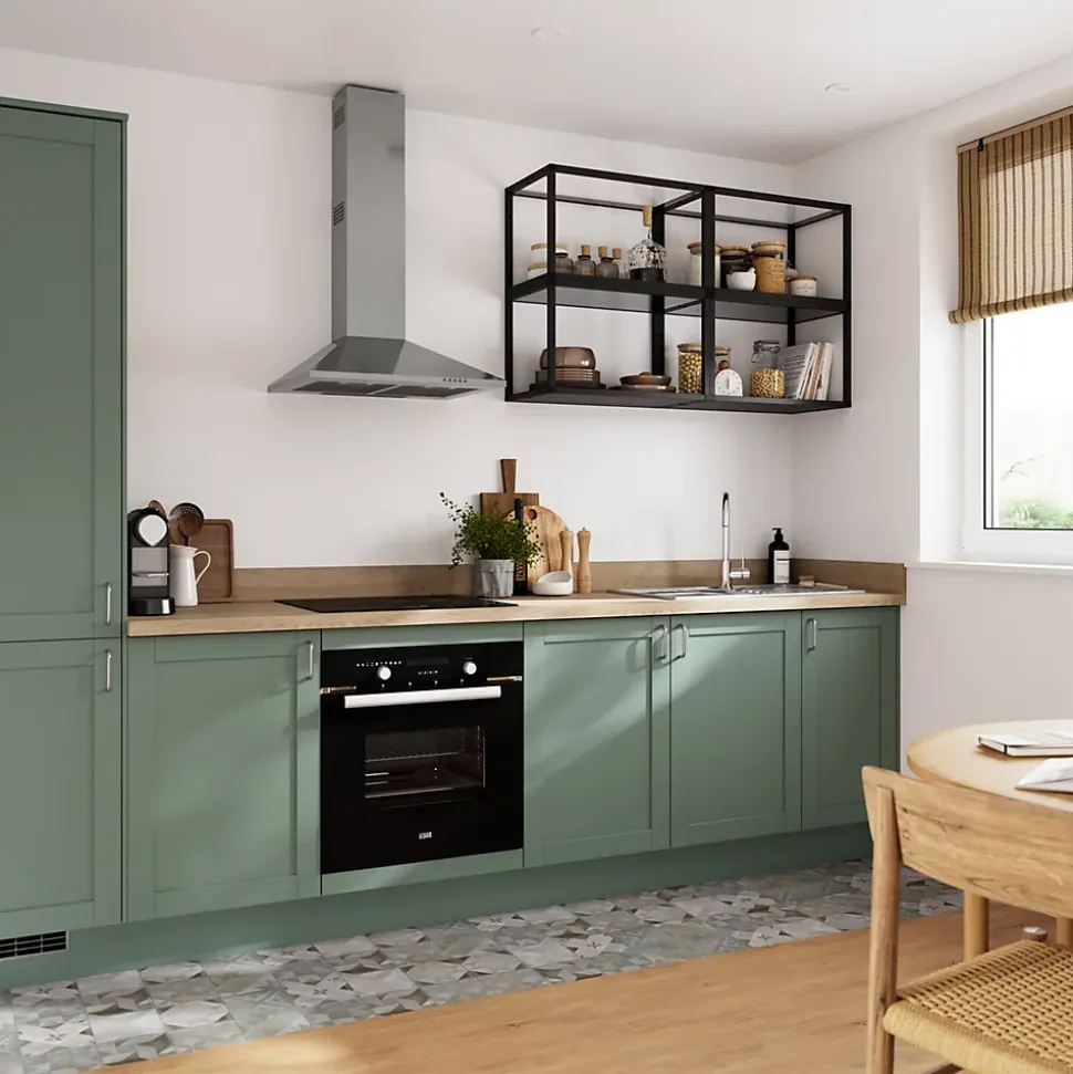 Étagère murale en aluminium noir mat GoodHome Caraway L.60 x H.36 cm