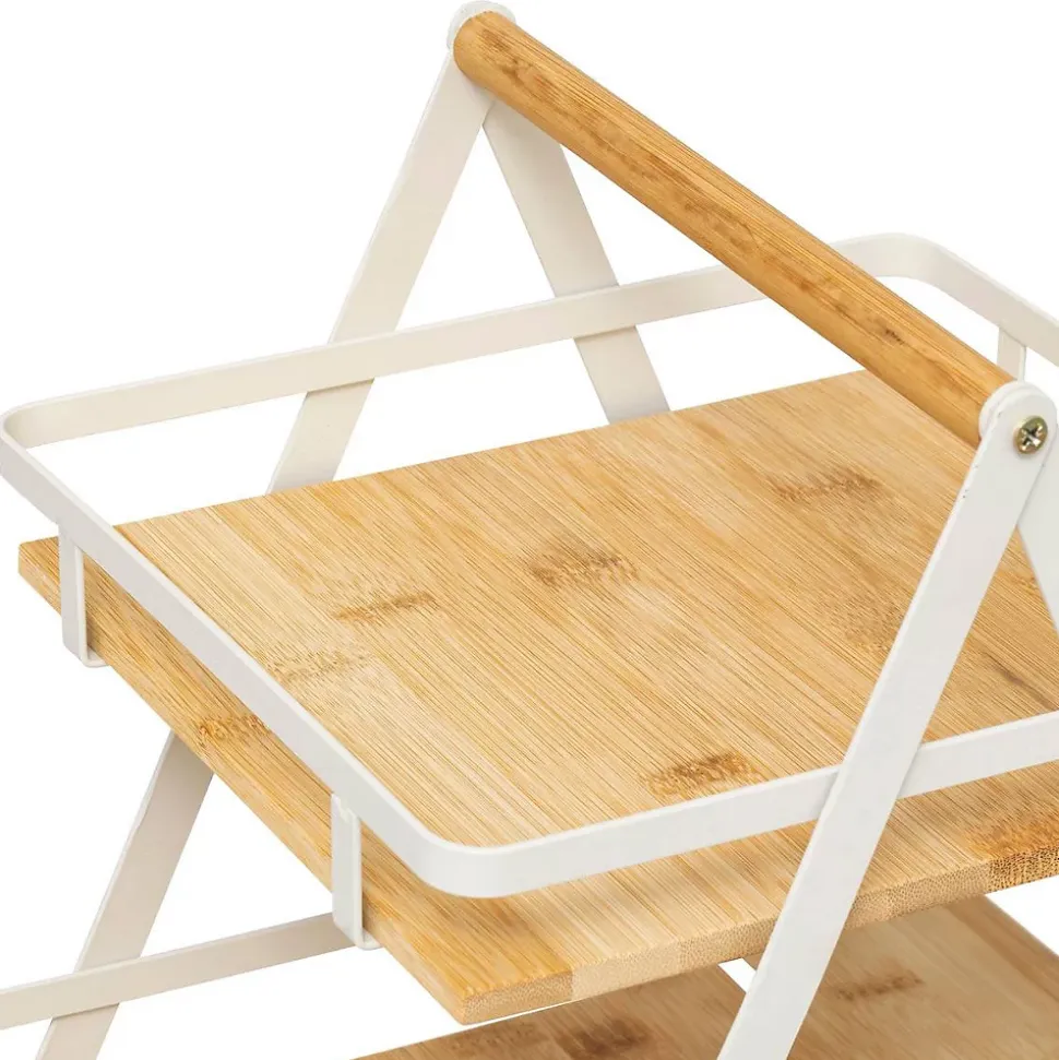 Étagère Ordera 2 niveaux avec anse en bambou - Beige- 5five