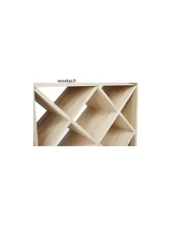 étagère Rangebouteilles En Pin Massif Module Losange Superposable /