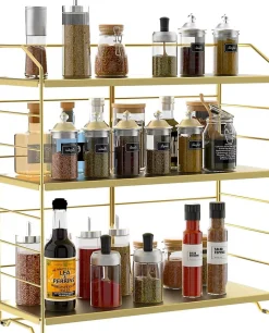 Étagères à Épices à 3 Niveaux jaune
