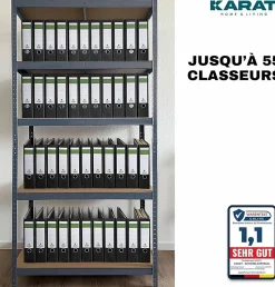 Étagères pour charges Lourdes Titan, Noir, 180 x 90 x 40 cm