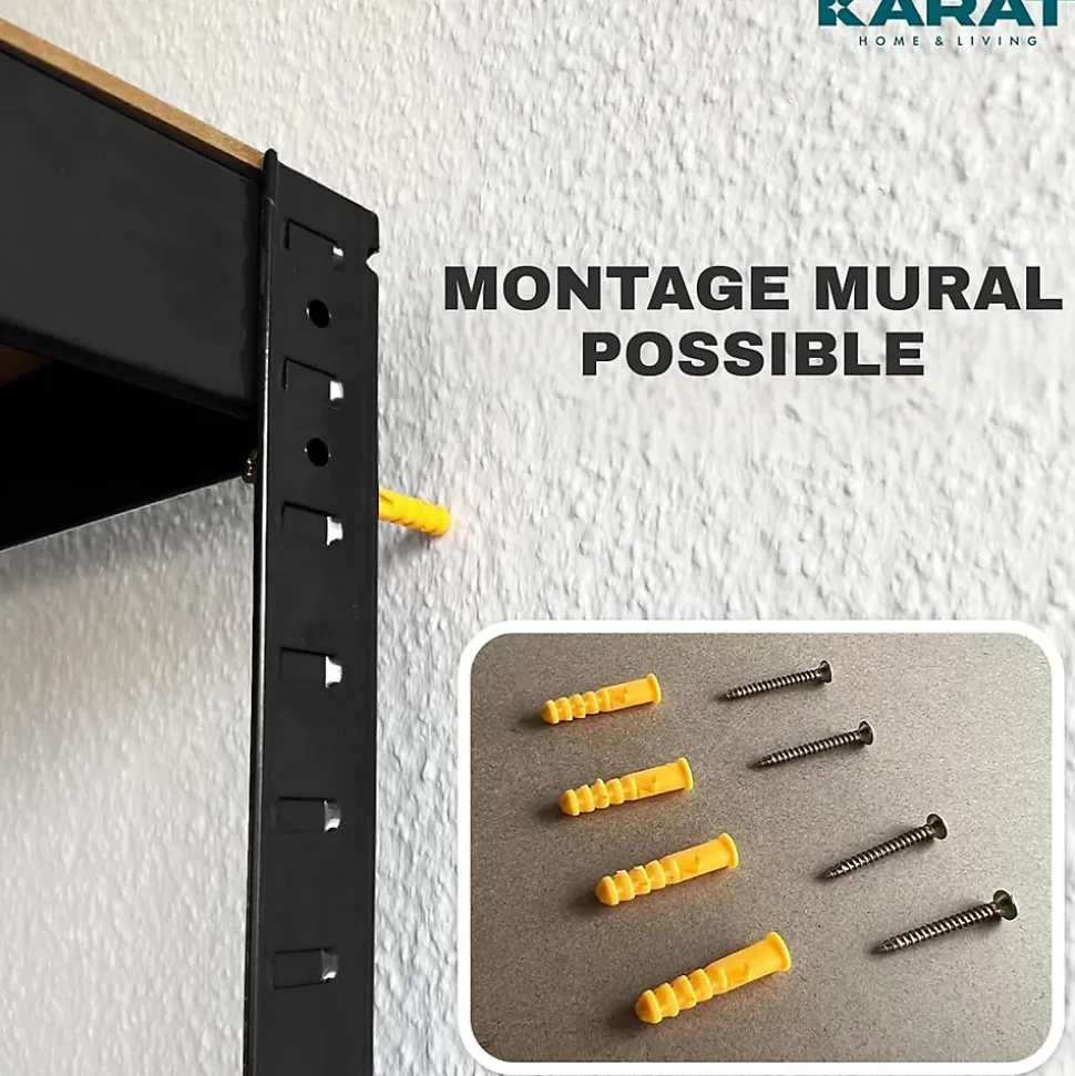 Étagères pour charges Lourdes Titan, Noir, 180 x 90 x 40 cm