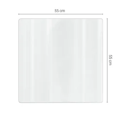 Tapis antidérapant transparent Wallfluent 55x55 cm Verre souple pour plan de travail table et sol 1 pcs